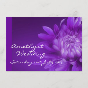 Invitation de la fête de mariage Amethyst 6e