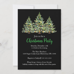 Invitation de la fête de Noël Arbre