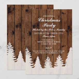 Invitation de la fête de Noël des bois d'hiver rus