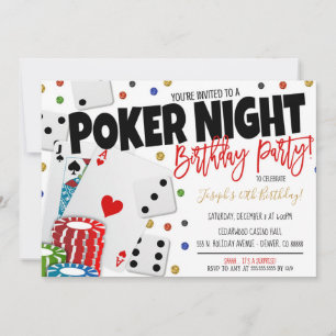 Invitation de la fête de nuit du casino