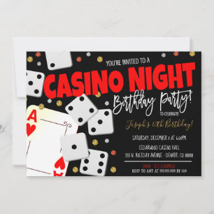 Invitation de la fête de nuit du casino