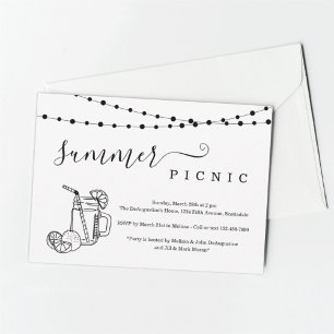 Invitation de la fête de pique-nique d'été