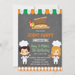 Invitation de la fête de Pizza