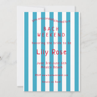 Invitation de la fête de plage de Bachelorette et
