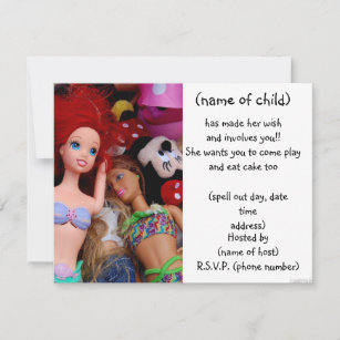 invitation de la fête de poupées