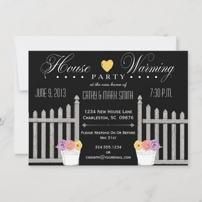 Invitation de la fête de réchauffement de la maiso (Devant)