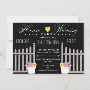 Invitation de la fête de réchauffement de la maiso