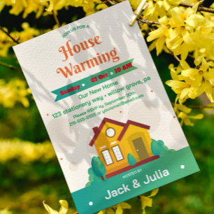 Invitation de la fête de réchauffement de la maiso