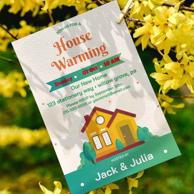 Invitation de la fête de réchauffement de la maiso (Créateur téléchargé)