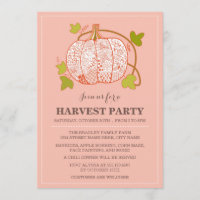 Invitation de la fête de récolte de Citrouilles lu