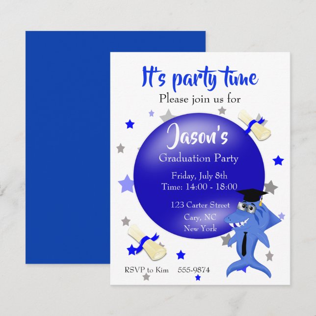 Invitation de la fête de remise de diplômes de req (Devant / Derrière)