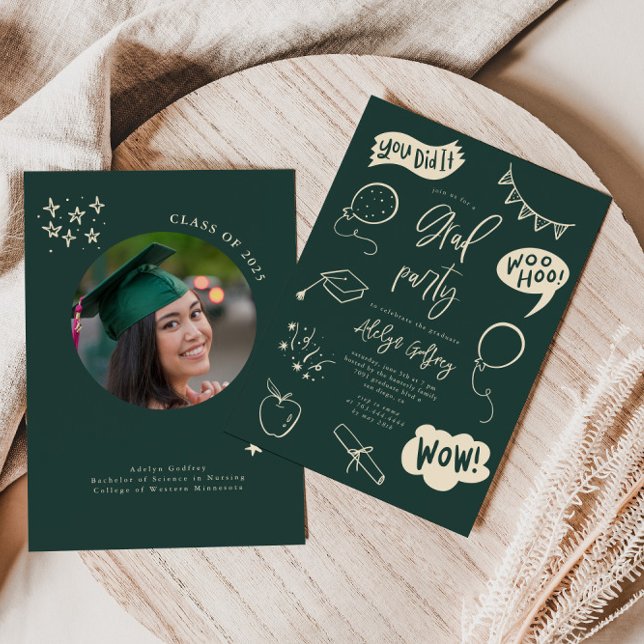 Invitation de la fête de remise des diplômes d'étu (Créateur téléchargé)