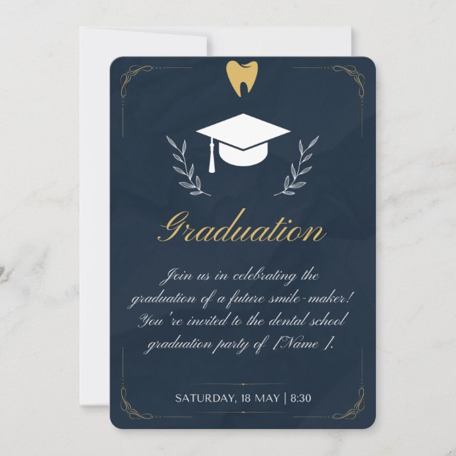 Invitation de la fête de remise des diplômes : hon (Devant)