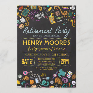 Invitation de la fête de retraite des enseignants