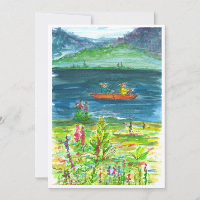 Invitation de la fête de retraite du lac Kayak Mou (Devant)