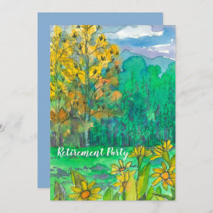 Invitation de la fête de retraite du paysage de mo