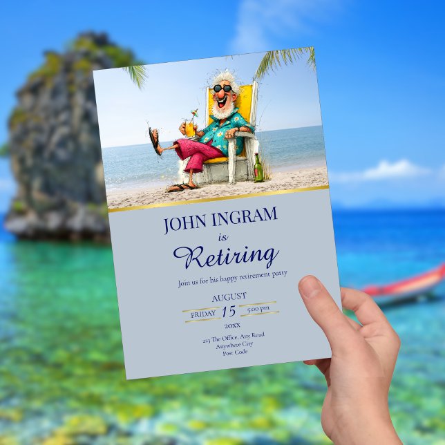 Invitation de la fête de retraite heureuse (Créateur téléchargé)