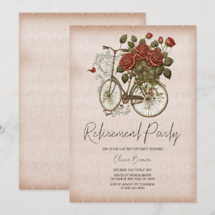 Invitation de la fête de retraite vintage Floral