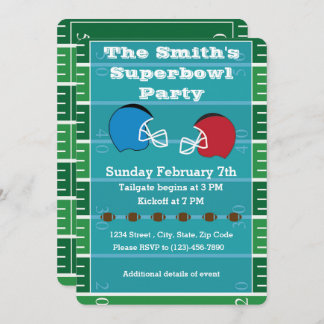 Invitation de la fête de Superbowl