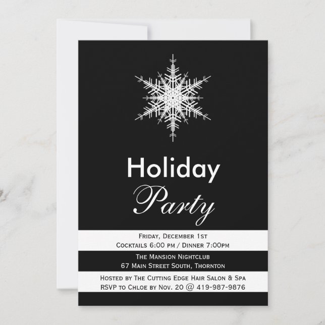 Invitation de la fête de vacances en entreprise no (Devant)