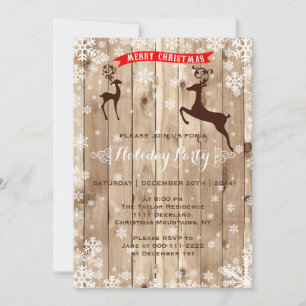 Invitation de la fête de vacances Woodland