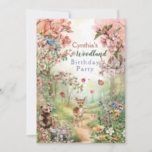 Invitation de la fête de Woodland