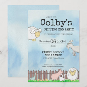 Invitation de la fête de zoo de mouture