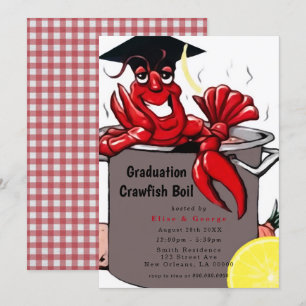 Invitation de la fête d'ébullition de l'écrevisse