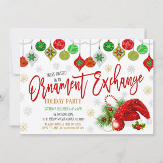 Invitation de la fête d'échange d'ornement de vaca