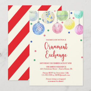 Invitation de la fête d'échange d'ornement de vaca