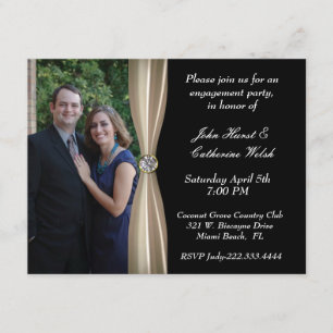 Invitation de la fête d'engagement photo