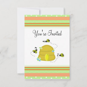 Invitation de la fête des abeilles mignonne