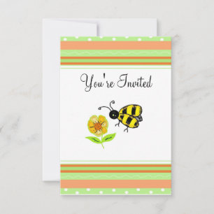 Invitation de la fête des abeilles mignonne