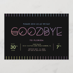 Invitation de la fête des adieux