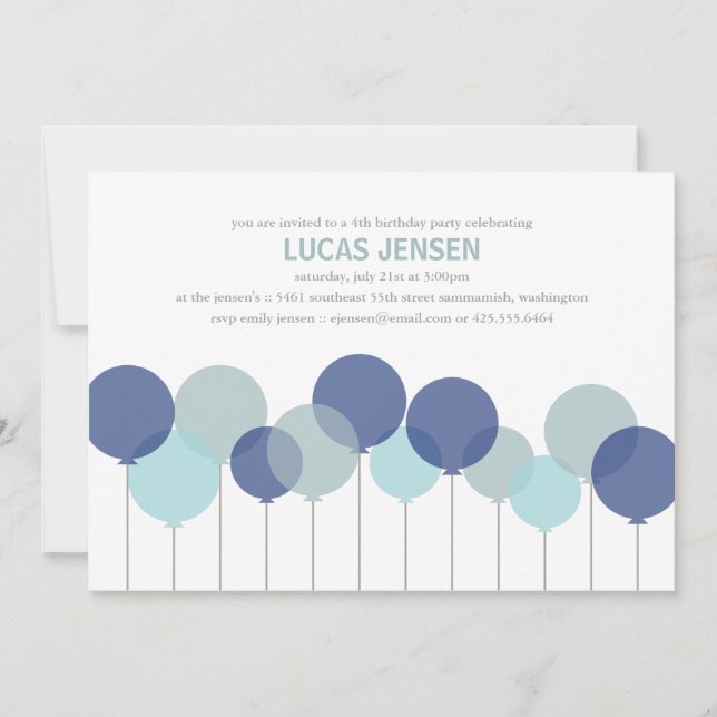 Invitation de la fête des ballons (Devant)