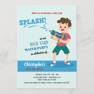 Invitation de la fête des canons à eau