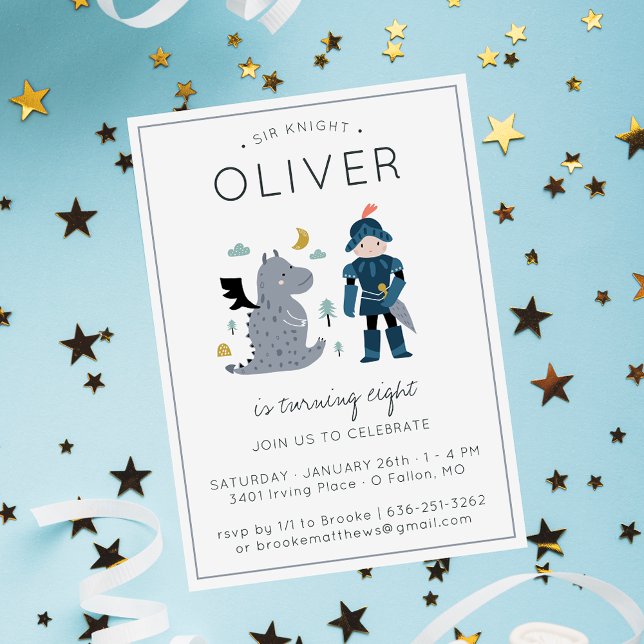 Invitation de la fête des Chevaliers et Dragons (Créateur téléchargé)