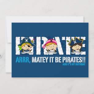 Invitation de la fête des Cute Pirates