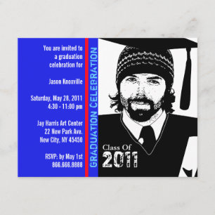 Invitation de la fête des diplômés Dessin amusant 