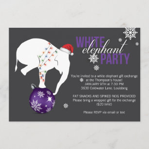 Invitation de la fête des éléphants blancs Viole