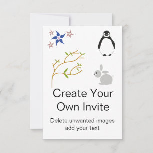 Invitation de la fête des enfants avec pingouin et