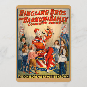 Invitation de la fête des enfants avec un clown Vi