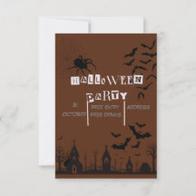 Invitation de la fête des fantômes mignons d'Hallo