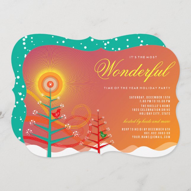 Invitation de la fête des Fêtes des Wonderland (Devant / Derrière)
