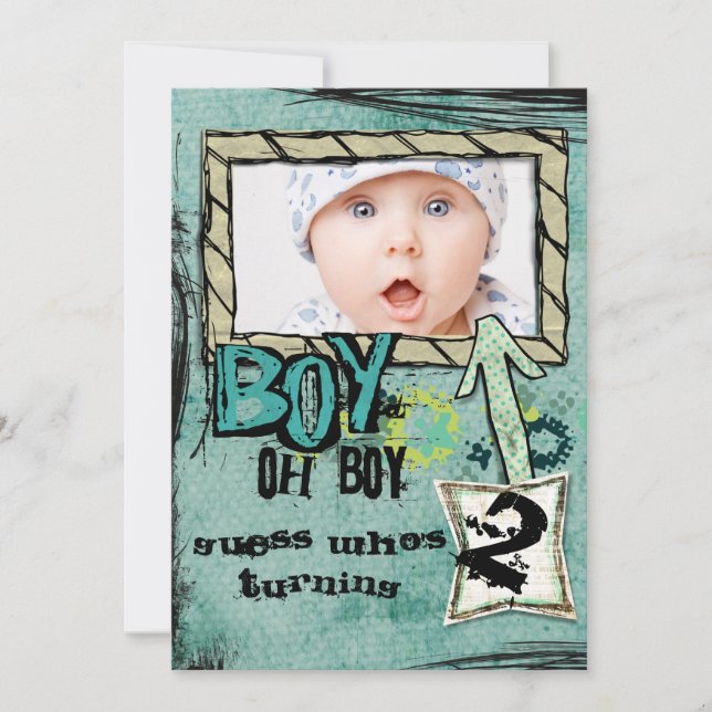 invitation de la fête des garçons d'anniversaire (Devant)