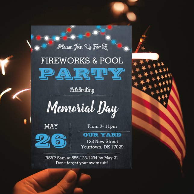 Invitation de la fête des lumières patriotiques (Créateur téléchargé)