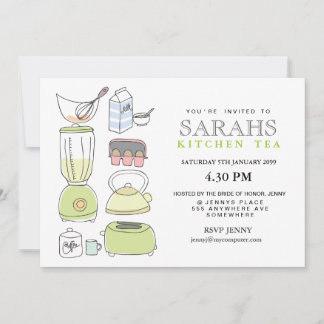 Invitation de la Fête des mariées de thé de cuisin