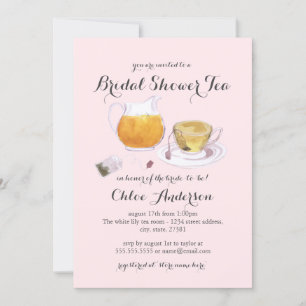 Invitation de la Fête des mariées de thé sucré