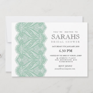 Invitation de la Fête des mariées en dentelle blan