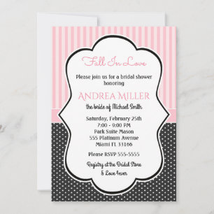 Invitation de la Fête des mariées Pointe rose